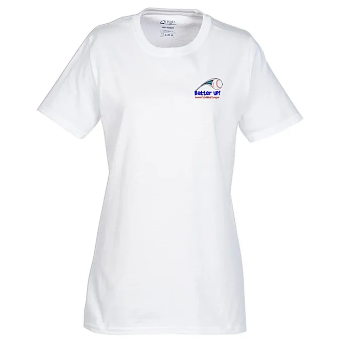 Port Classic 5.4-oz T-Shirt - Ladies' - White - Embroidered