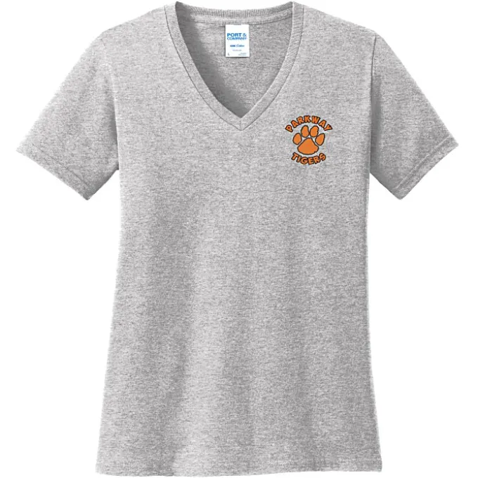 Port Classic 5.4-oz V-Neck T-Shirt - Ladies' - Colors - Embroidered