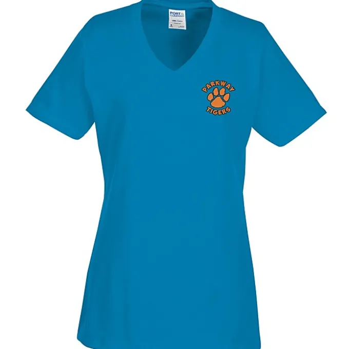 Port Classic 5.4-oz V-Neck T-Shirt - Ladies' - Colors - Embroidered