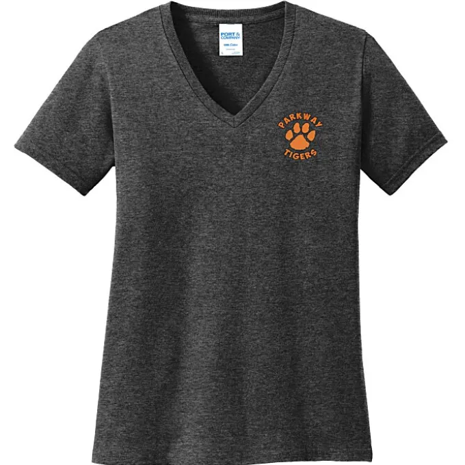 Port Classic 5.4-oz V-Neck T-Shirt - Ladies' - Colors - Embroidered