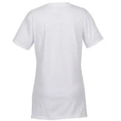 Port Classic 5.4-oz V-Neck T-Shirt - Ladies' - White - Embroidered