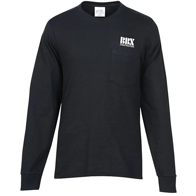 Port & Company Essential Long Sleeve Pocket T-Shirt