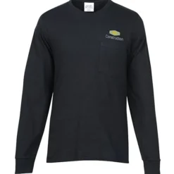 Port & Company Essential Long Sleeve Pocket T-Shirt - Embroidered