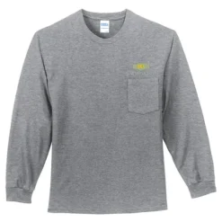 Port & Company Essential Long Sleeve Pocket T-Shirt - Embroidered