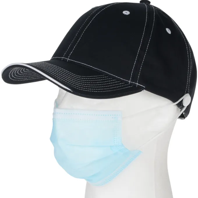Prestige Two-Tone Cap with Face Mask Buttons
