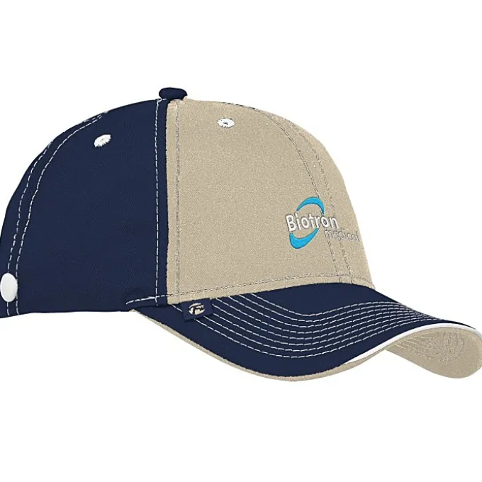 Prestige Two-Tone Cap with Face Mask Buttons