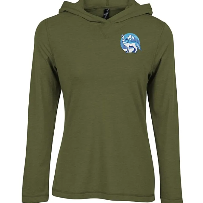 Primease Tri-Blend Hooded Tee - Ladies' - Embroidered