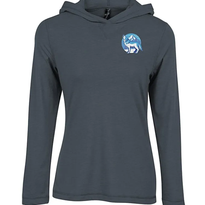 Primease Tri-Blend Hooded Tee - Ladies' - Embroidered