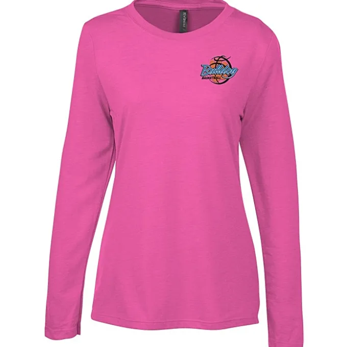 Primease Tri-Blend Long Sleeve Tee - Ladies' - Embroidered