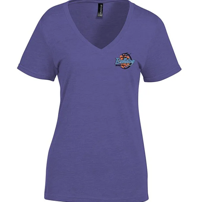 Primease Tri-Blend V-Neck Tee - Ladies' - Embroidered