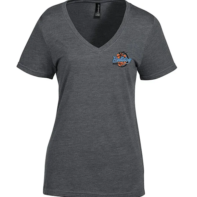 Primease Tri-Blend V-Neck Tee - Ladies' - Embroidered