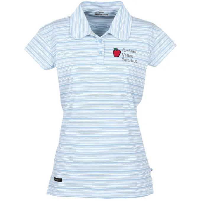 Princeton Micro Stripe Performance Cap Sleeve Polo - Ladies'