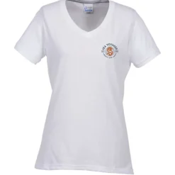 Principle Performance Blend Ladies' V-Neck T-Shirt - Embroidered