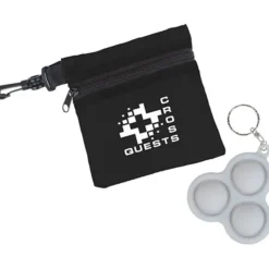 Push Pop Fidget Keychain with Pouch