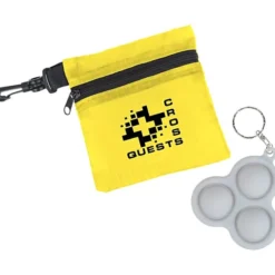 Push Pop Fidget Keychain with Pouch