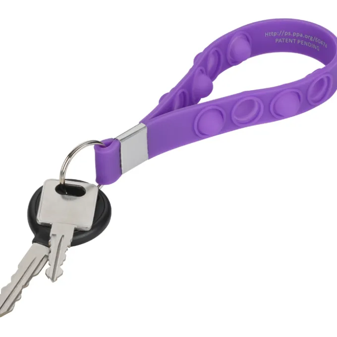 Push Pop Fidget Wrist Strap Keychain