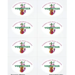 Quick & Colorful Perforated Sheeted Label - Oval 2 inches x 3 inches