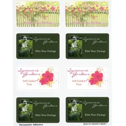 Quick & Colorful Perforated Sheeted Label - Rect 2 inches x 3-1/2 inches