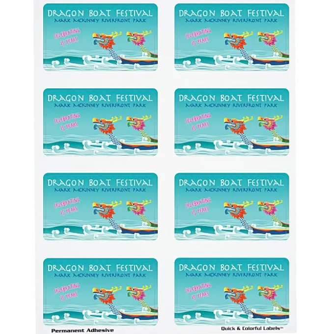 Quick & Colorful Sheeted Label - Rect 2 inches x 3-1/2 inches
