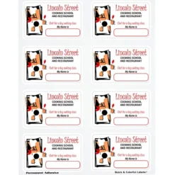 Quick & Colorful Sheeted Label - Rect 2-3/16 inches x 3-1/2 inches