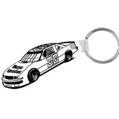 Race Car Soft Keychain - Opaque