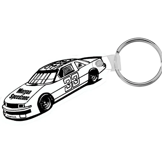 Race Car Soft Keychain - Opaque