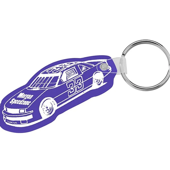 Race Car Soft Keychain - Opaque