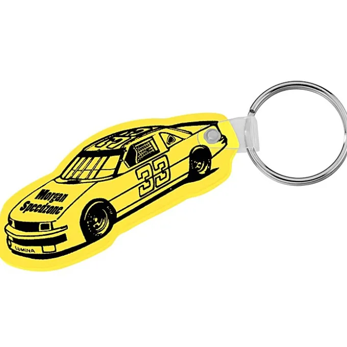 Race Car Soft Keychain - Opaque