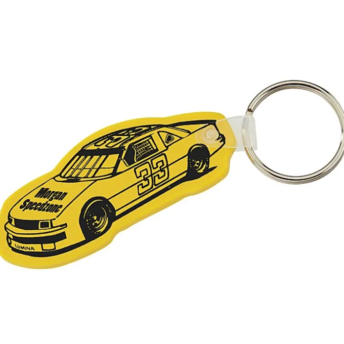 Race Car Soft Keychain - Opaque