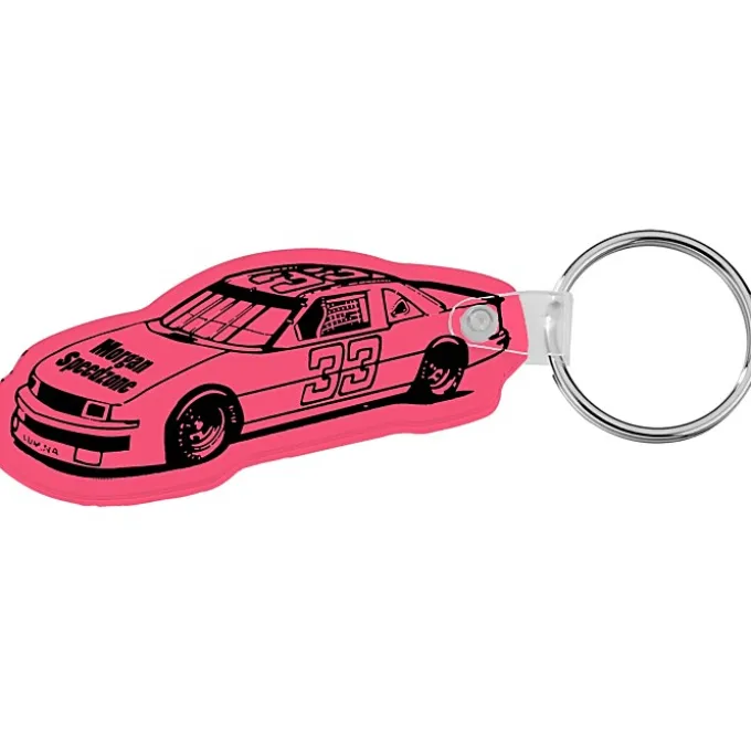 Race Car Soft Keychain - Translucent