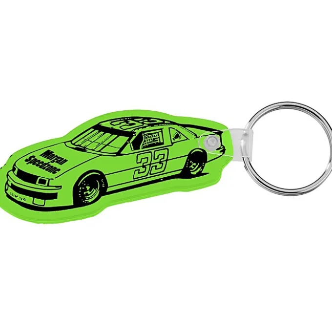 Race Car Soft Keychain - Translucent