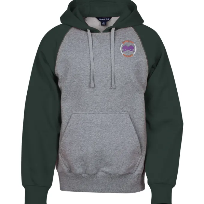 Raglan Colorblock Sport Hoodie - Embroidered