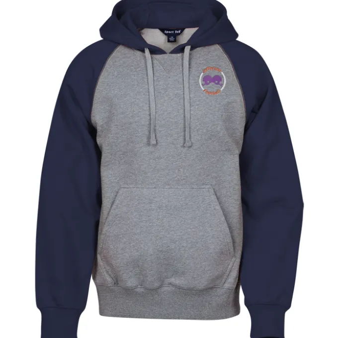 Raglan Colorblock Sport Hoodie - Embroidered