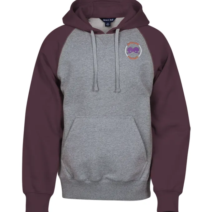 Raglan Colorblock Sport Hoodie - Embroidered