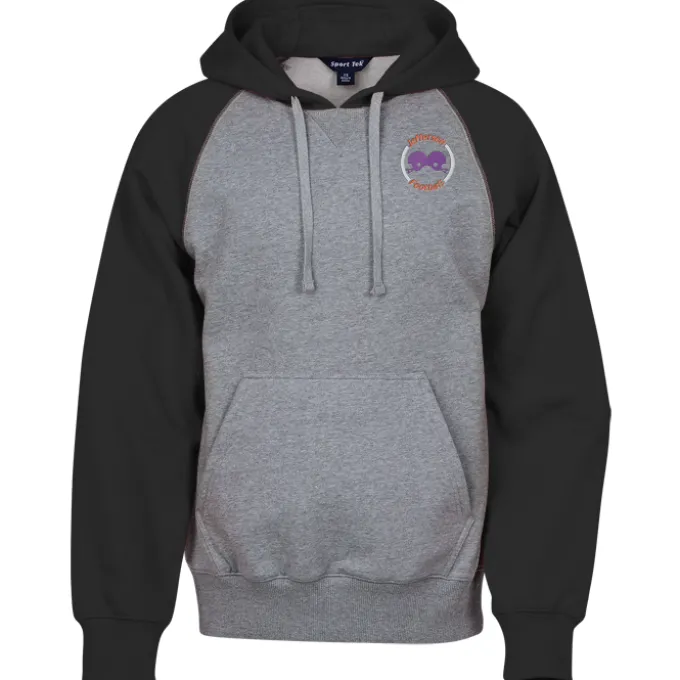 Raglan Colorblock Sport Hoodie - Embroidered