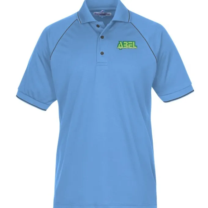 Raglan Sleeve Polo with Piping - Men's