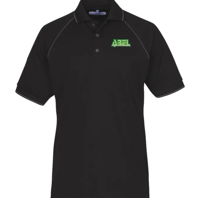Raglan Sleeve Polo with Piping - Men's