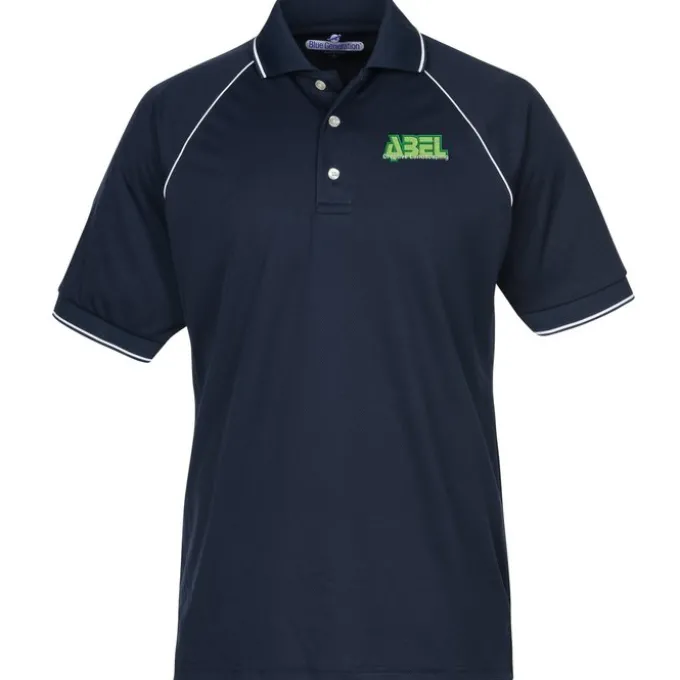 Raglan Sleeve Polo with Piping - Men's