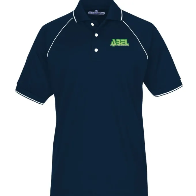 Raglan Sleeve Polo with Piping - Men's