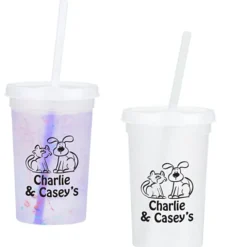 Rainbow Confetti Mood Cup with Straw - 20 oz