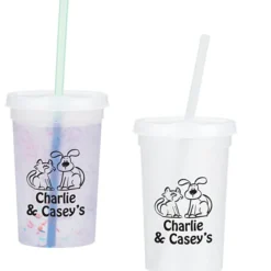Rainbow Confetti Mood Cup with Straw - 20 oz
