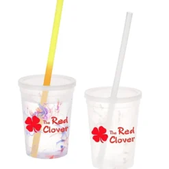 Rainbow Confetti Mood Cup with Straw - 11 oz