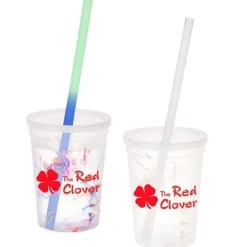 Rainbow Confetti Mood Cup with Straw - 11 oz