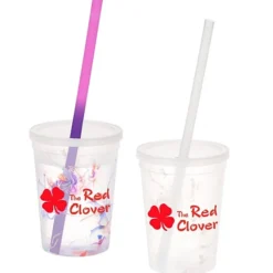 Rainbow Confetti Mood Cup with Straw - 11 oz