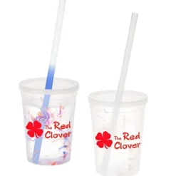 Rainbow Confetti Mood Cup with Straw - 11 oz