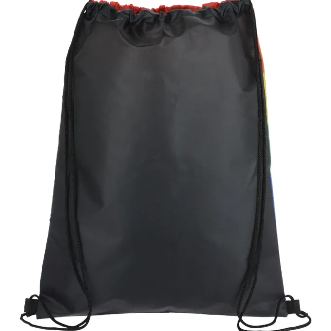Rainbow Drawstring Sportpack - 18 inches x 14 inches