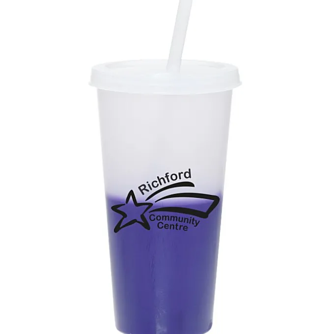 Rave Mood Tumbler with Lid and Straw - 26 oz