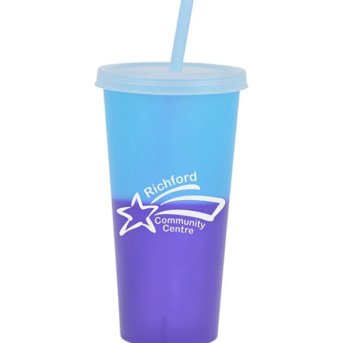 Rave Mood Tumbler with Lid and Straw - 26 oz