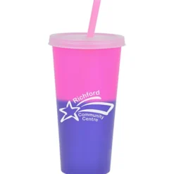 Rave Mood Tumbler with Lid and Straw - 26 oz