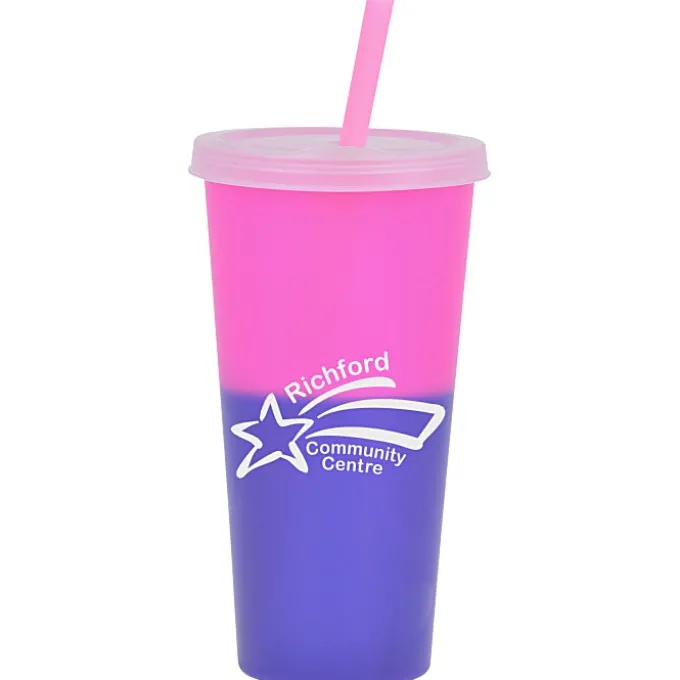 Rave Mood Tumbler with Lid and Straw - 26 oz